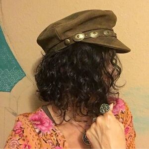 Free People Winding Road Leather Hat